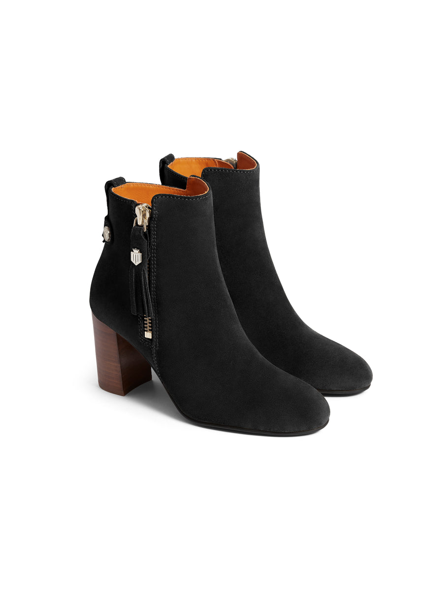 The Oakham - Women's Ankle Boots - Black Suede
