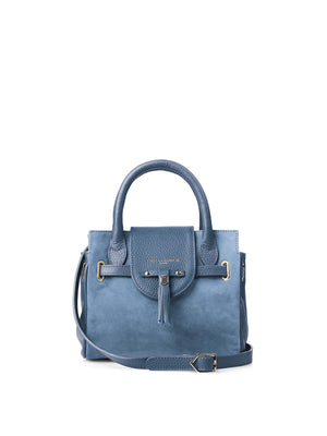 The Windsor - Women's Mini Handbag - Cornflower Blue Suede