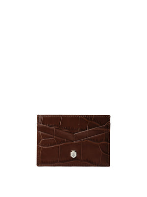 The Signature Card Holder - Conker Brown Leather