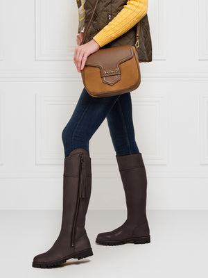 The Explorer - Women's Waterproof Boot - Mahogany Leather, Regular Calf