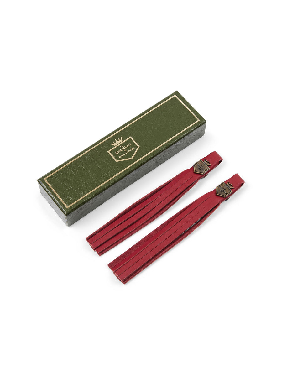Fairfax & Favor x Le Chameau Boot Tassels -  Rouge Leather