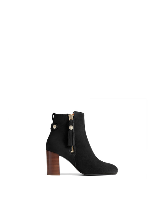 Suede Iconic Black Ankle Boots Suede Lace-Up Ankle Boots Black