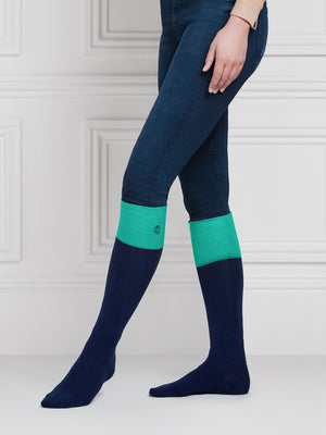 The Signature Women&#039;s Knee High Sock Gift Set - Jade/Coral/Blush