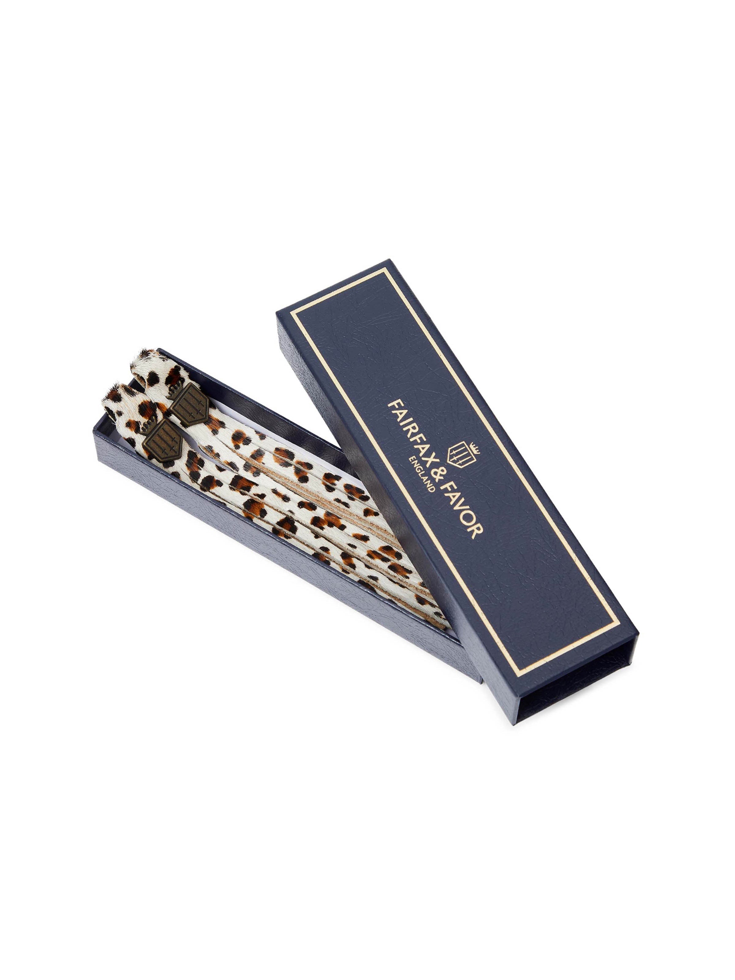 Haircalf Boot Tassels Snow Leopard