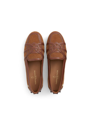 Women's Rome Driver Tan Leather & Suede