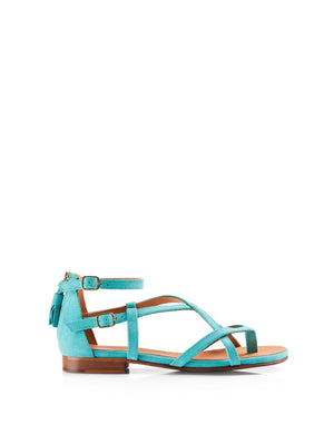 The Brancaster - Women's Sandal - Turquoise Suede