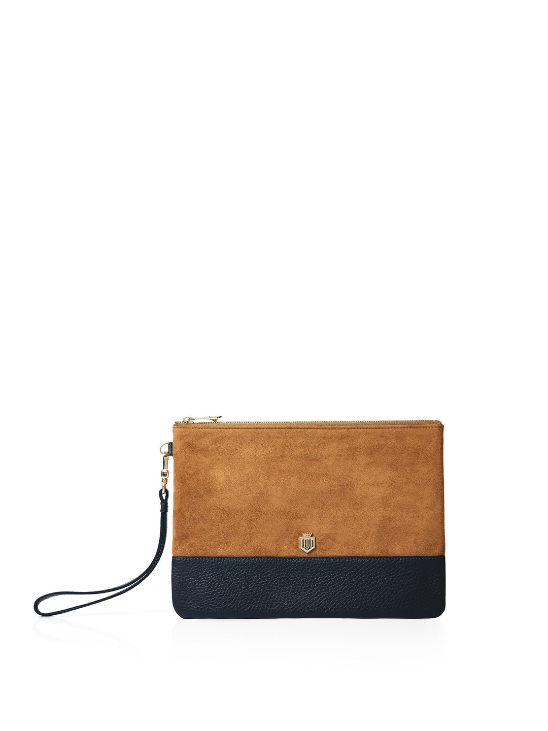 Highbury Clutch - Tan & Navy - Bags