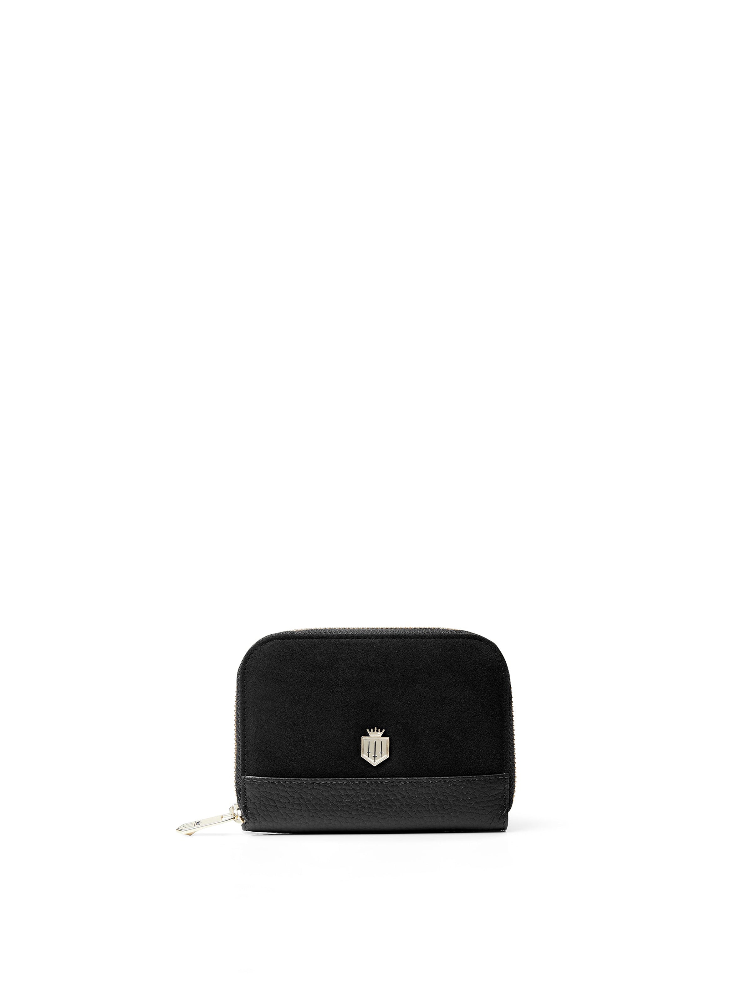 Mini Salisbury - Women's Purse - Black Suede | Fairfax & Favor