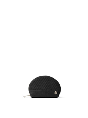 The Chiltern - Women's Coin Purse - Quilted Black Suede