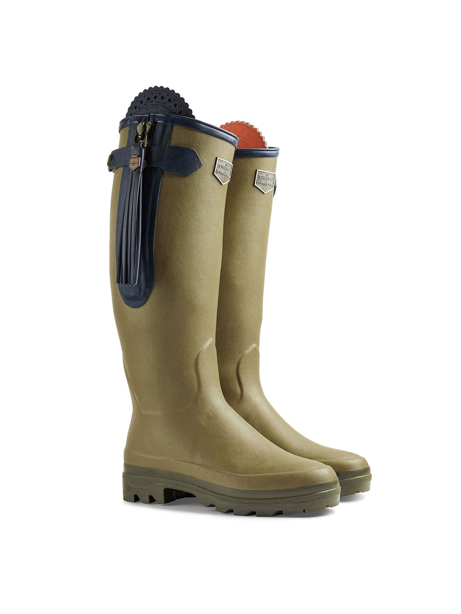 L'Alliance Wellington - Women's Welly Boots - Vert Vierzon Rubber, Regular Calf