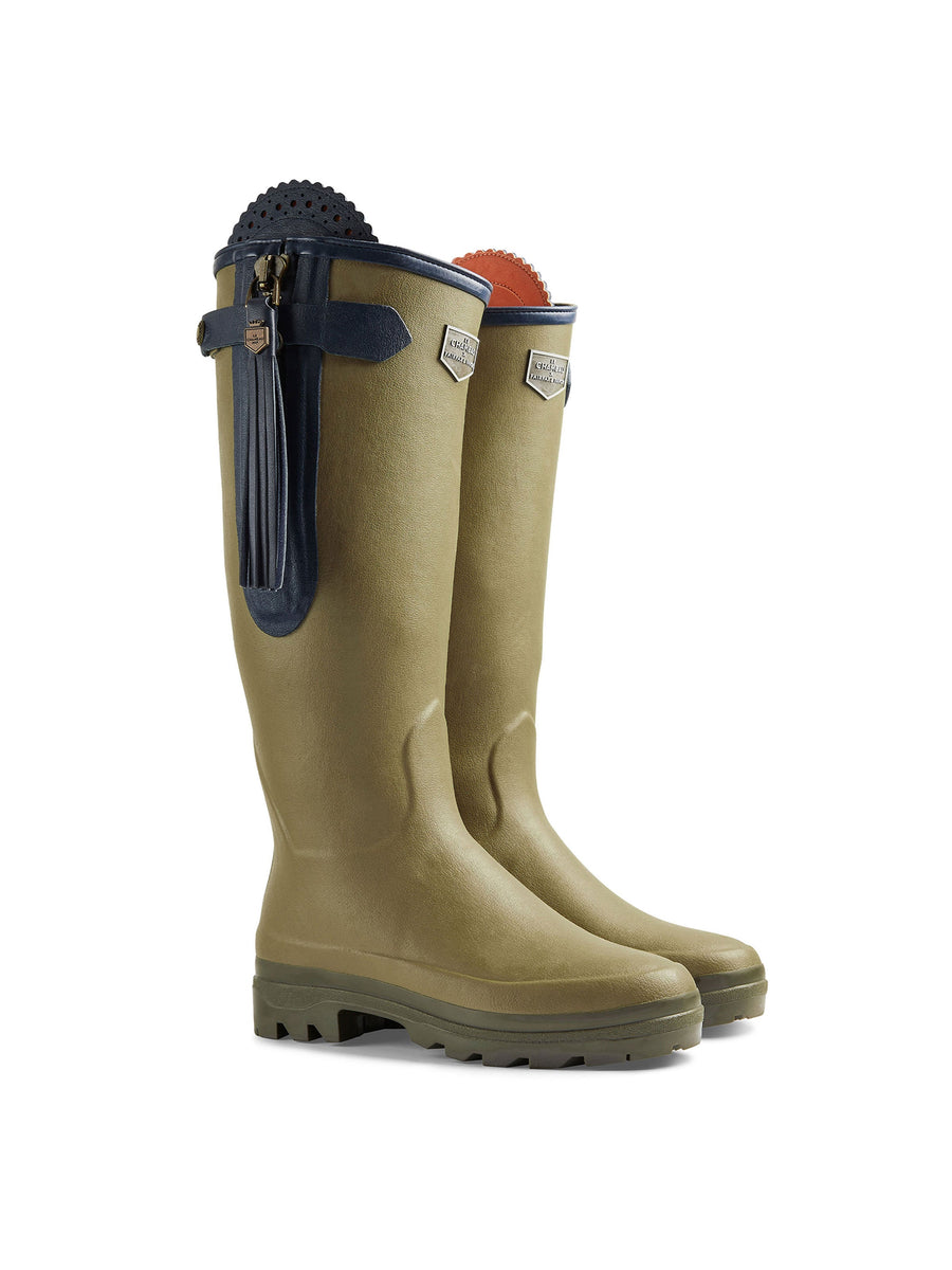 L'Alliance Wellington - Women's Welly Boots - Vert Vierzon Rubber, Sporting Calf