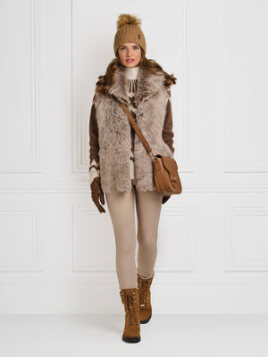 The Shearling Lined Anglesey - Cognac Nubuck