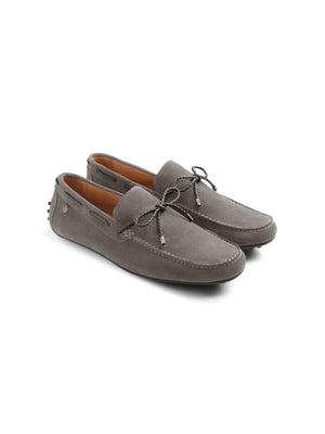 The Aston - Men's Driving Shoe - Gray Suede