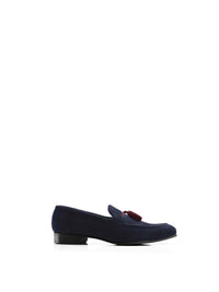 The Bedingfeld - Navy &amp; Burgundy Suede