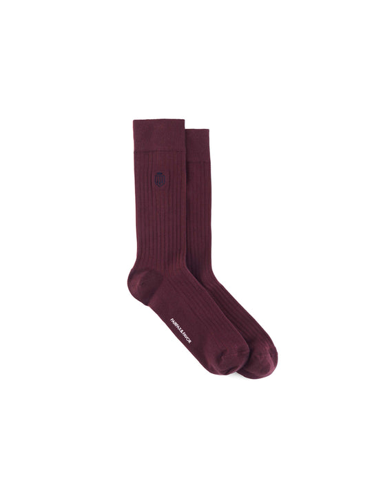 Signature Mens Sock, Burgundy Signature Mens Sock, Burgundy