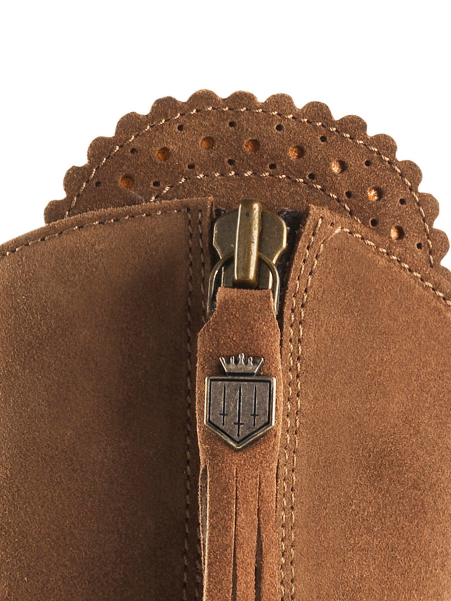 The Heeled Regina (Tan) Narrow Fit - Suede Boot