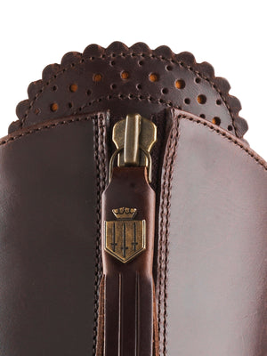 The Heeled Regina (Mahogany) Regular Fit - Leather Boot