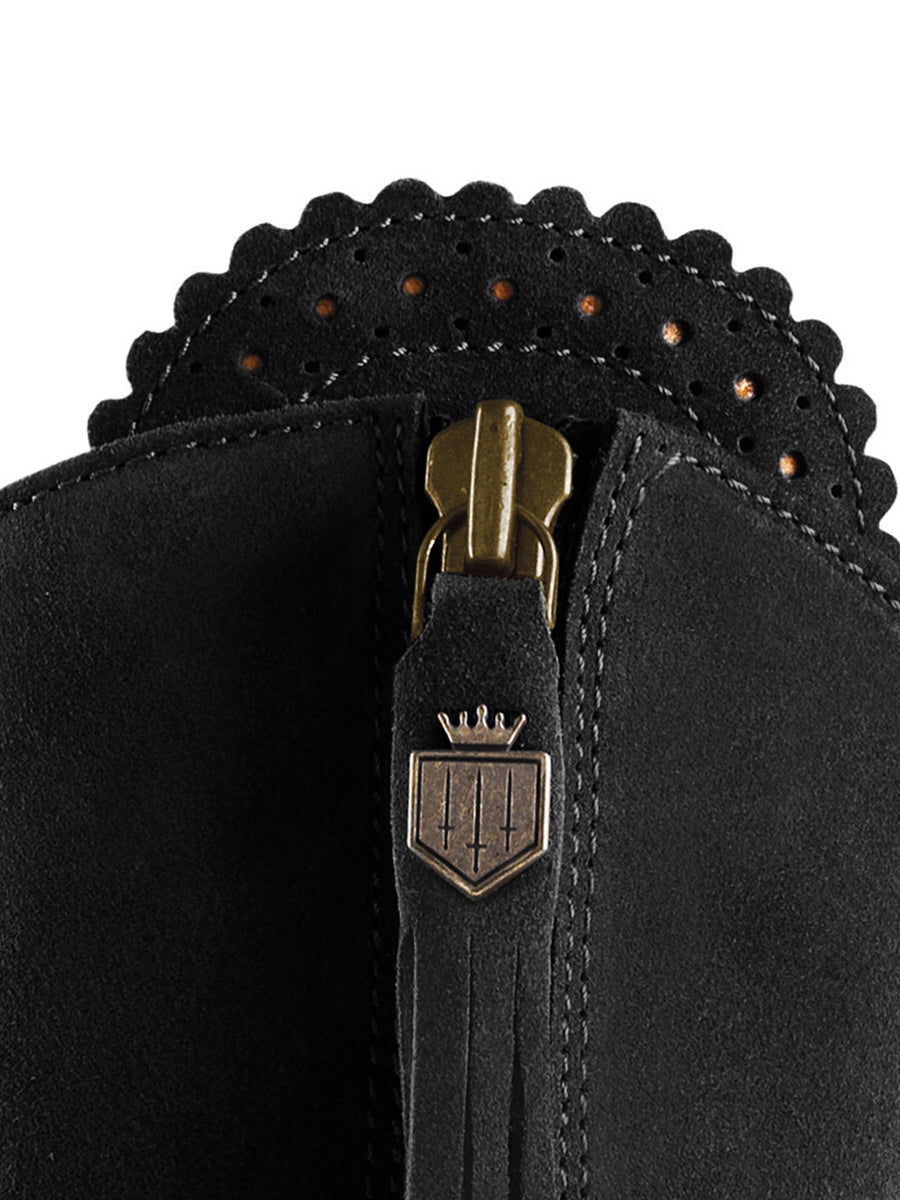 The Heeled Regina (Black) Regular Fit - Suede Boot