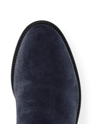 The Heeled Regina (Navy Blue) Narrow Fit - Suede Boot