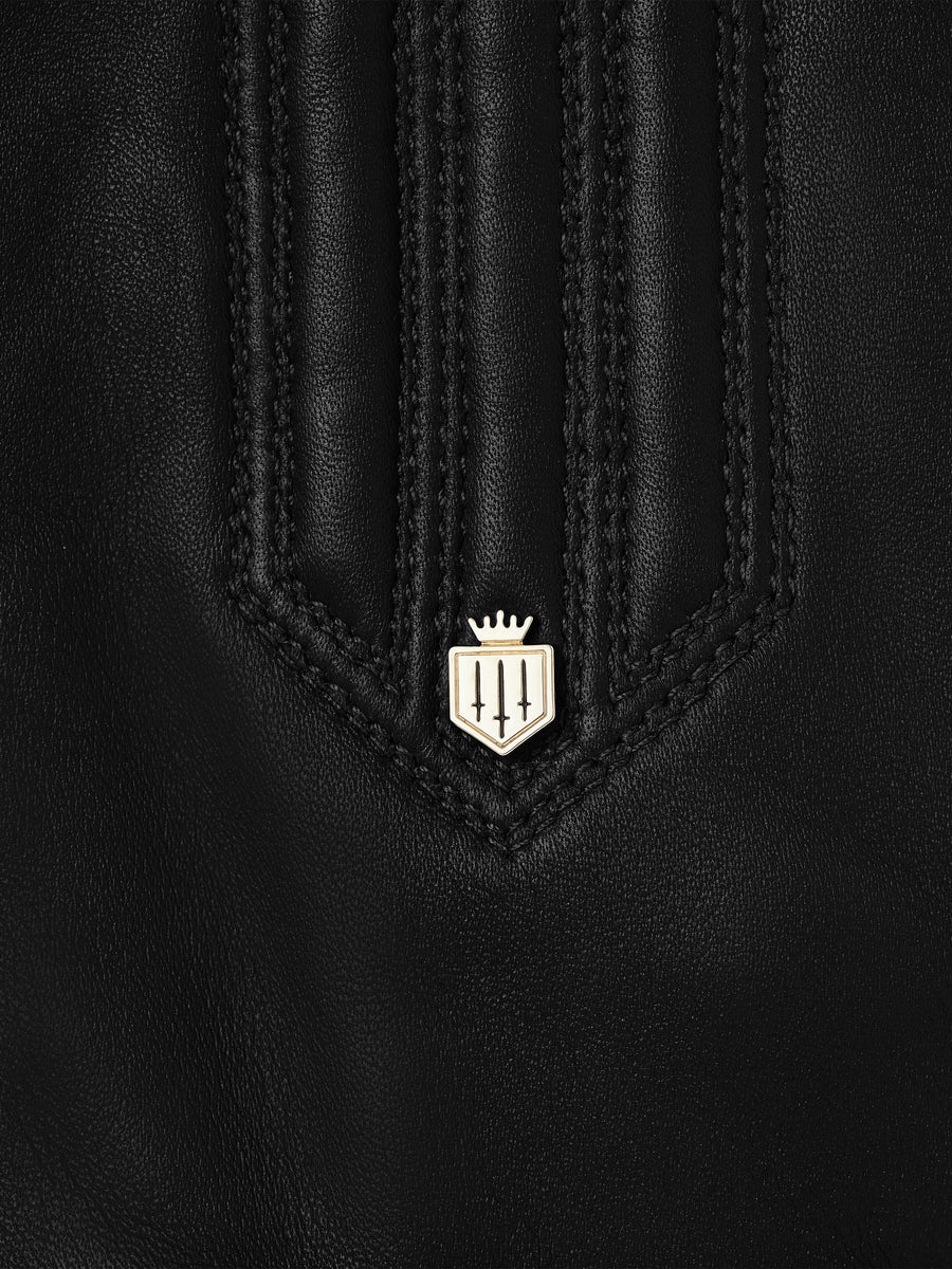 The Signature Gloves - Women's Lined Gloves - Black Leather