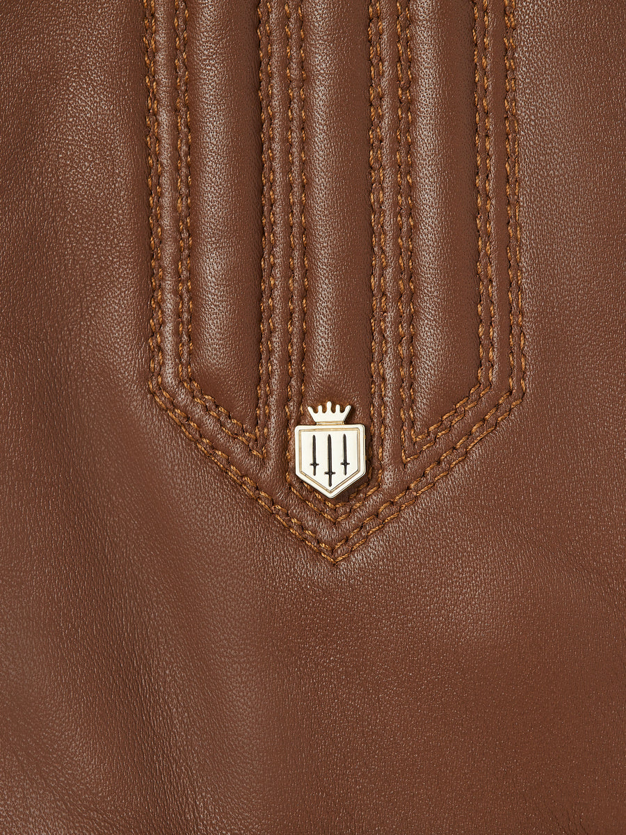 The Signature Gloves - Women's Lined Gloves - Tan Leather