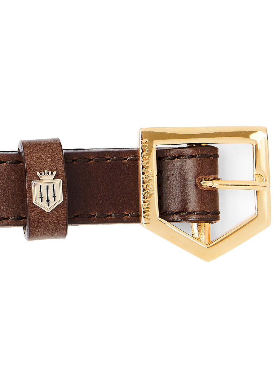 The Fitzroy - Mahogany Leather Dog Collar