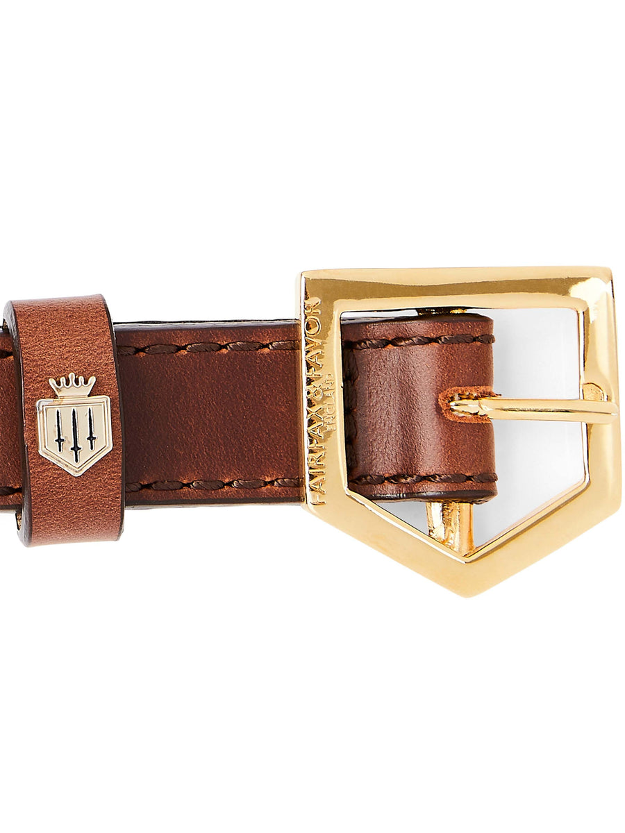 The Fitzroy - Tan Leather Dog Collar