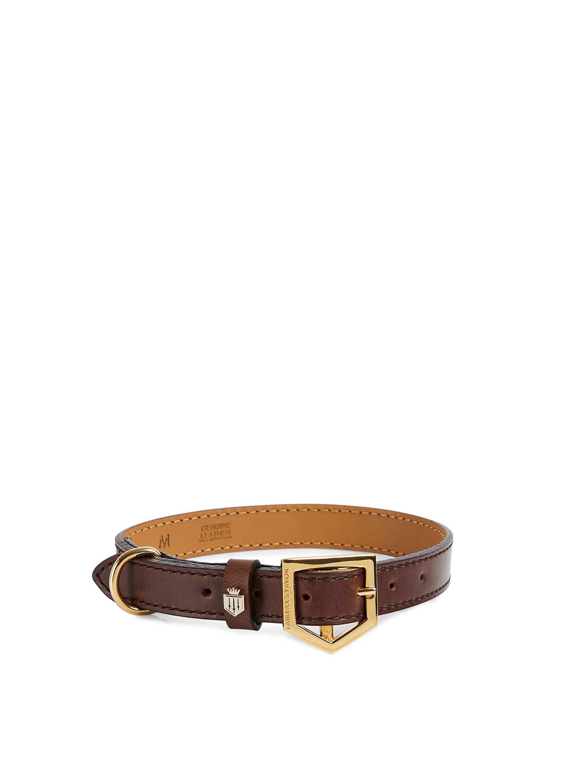 Fitzroy Dog Collar Mahogany Leather