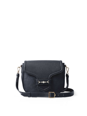 The Fitzwilliam - Women's Saddle Bag - Navy Suede
