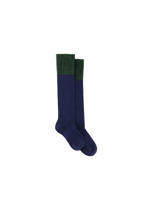 The Signature Ladies Knee High Socks - Navy & Forest Green