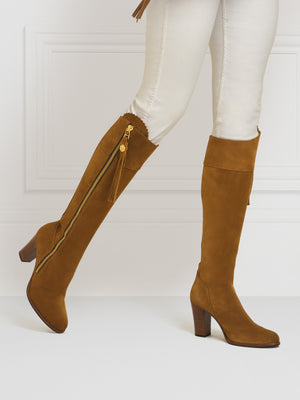 The High Heeled Regina (Sporting Fit) - Tan Suede