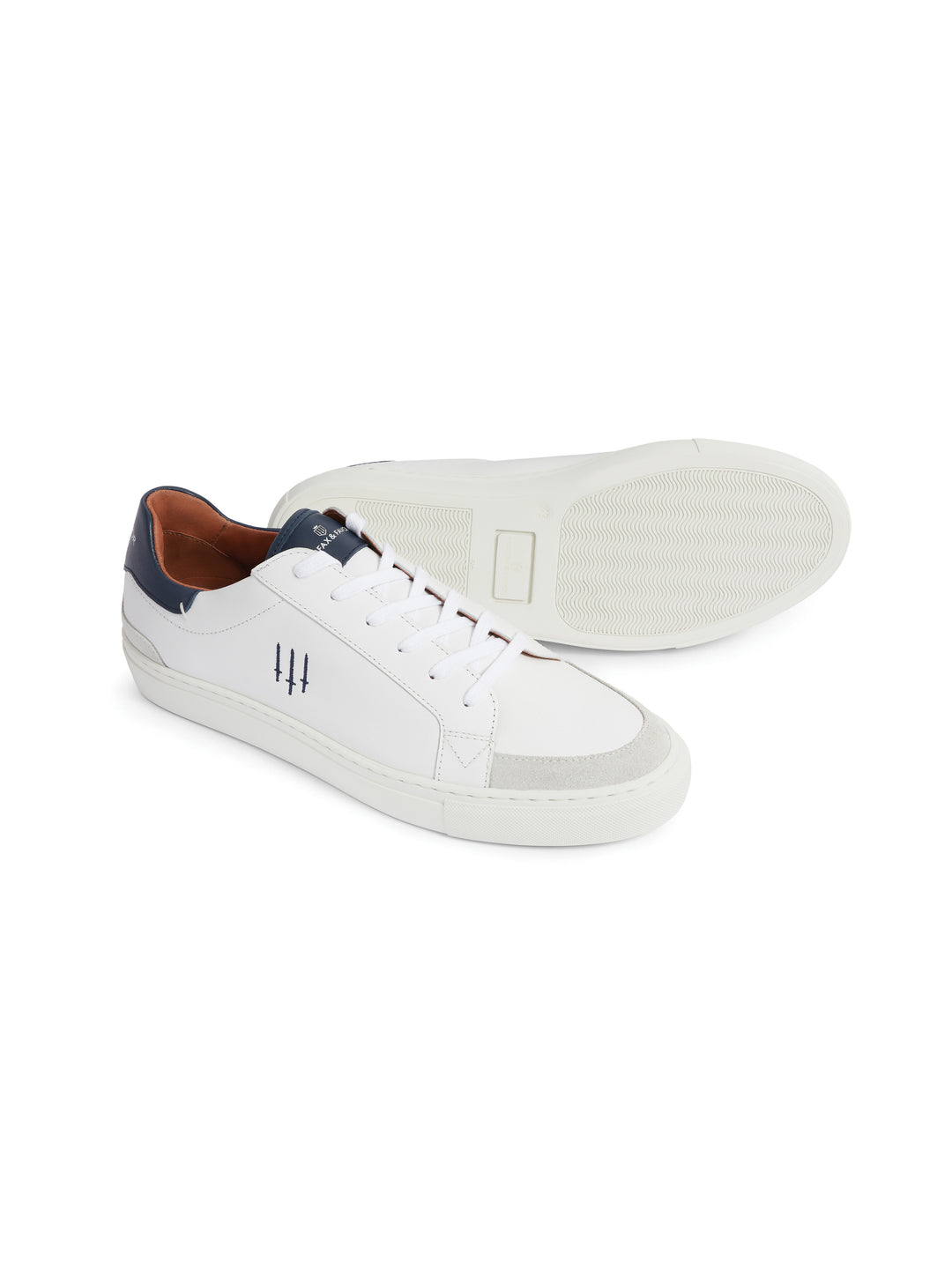 Holbourne - White - Navy & Grey - Trainers