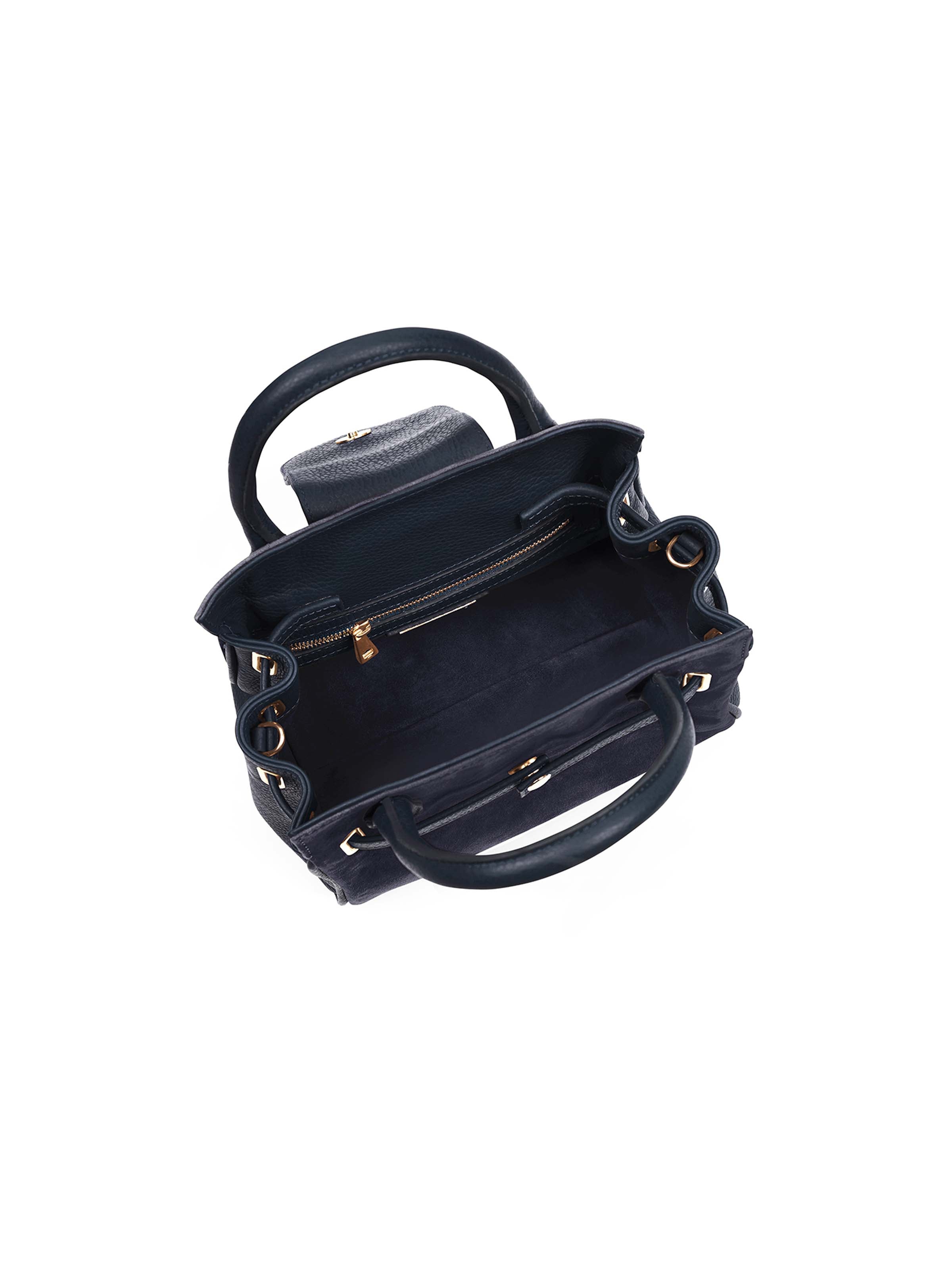 Mini Windsor - Women's Handbag - Navy Suede | Fairfax & Favor