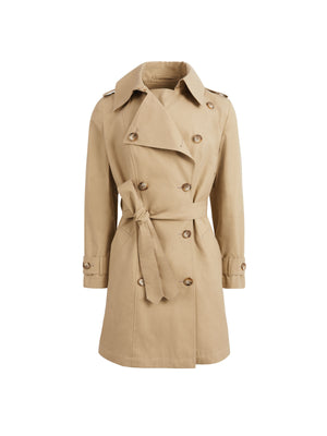 The Kitty - Women's Trench Coat - Stone Cotton