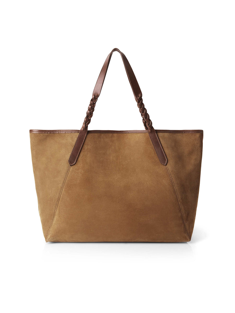 The Burford - Women's Tote Bag - Tan Suede