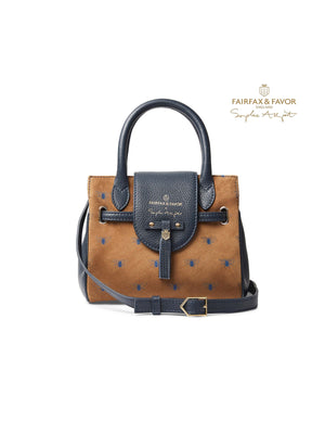 The Windsor - Women's Mini Handbag - Sophie Allport Tan Suede