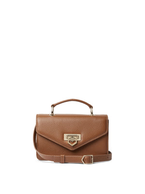 The Loxley - Women's Crossbody Bag - Pebbled Tan Leather