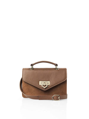 The Loxley - Women's Crossbody Bag - Tan Suede