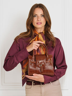 The Mini Windsor Handbag - Conker Leather