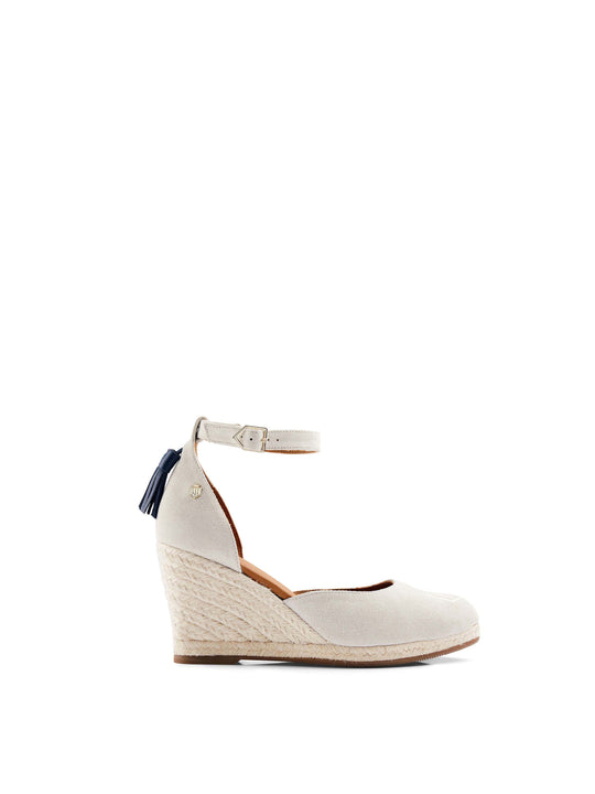 Monaco Wedges Women's Espadrilles Ivory Suede Fairfax Favor