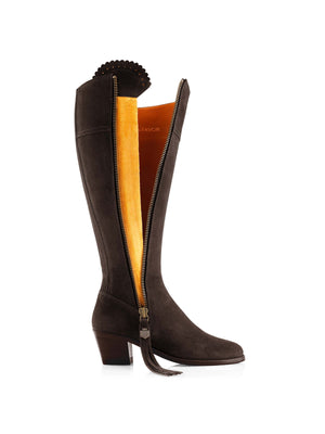 The Heeled Regina (Chocolate) Sporting Fit - Suede Boot