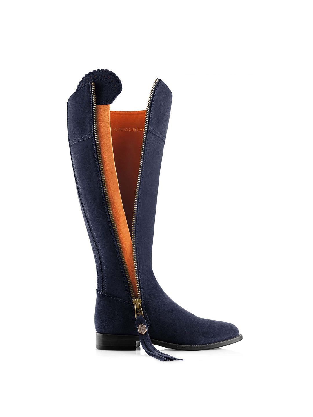 Regina (Sporting Fit) - Navy Blue Suede - Tall Boots