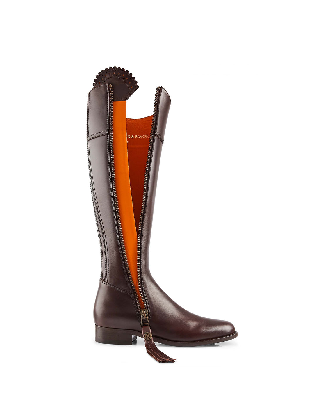 Regina (Narrow Fit) - Mahogany Leather - Tall Boots