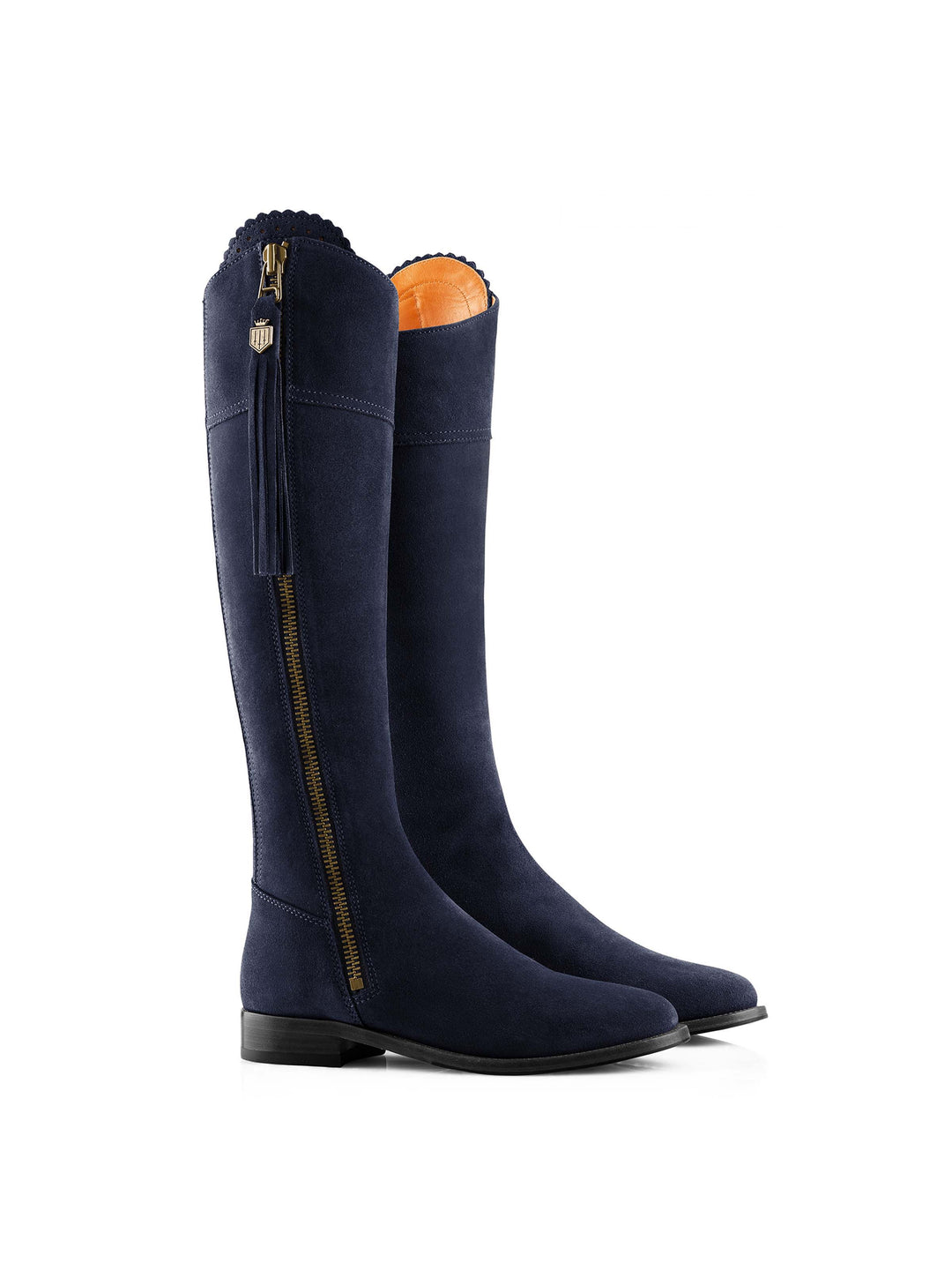 Regina (Narrow Fit) - Navy Blue Suede - Tall Boots