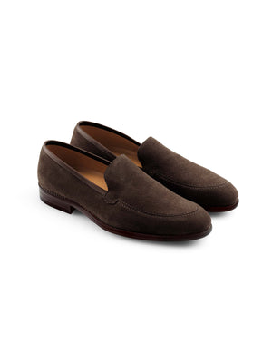 The Cavendish - Men's Loafer -Chocolate Suede | Fairfax & Favor