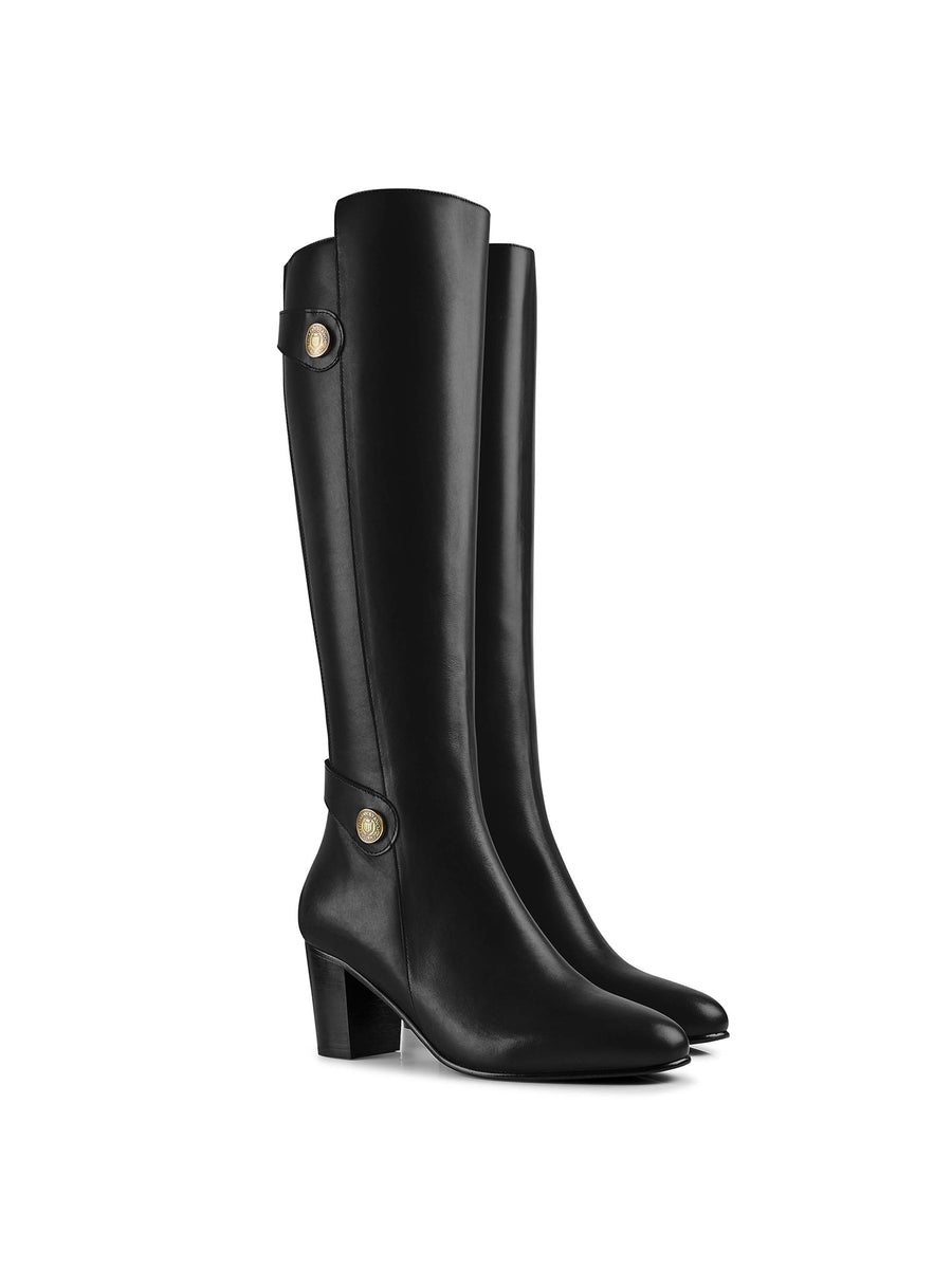The Upton - Women's Tall Boots - Black Leather