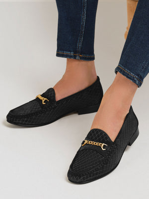 The Quilted Apsley - Black Suede