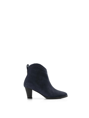 The Regina Ankle - Women's Ankle Boot - Navy Suede