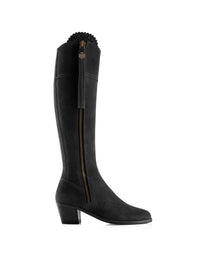 The Heeled Regina (Regular Fit) - Black Suede