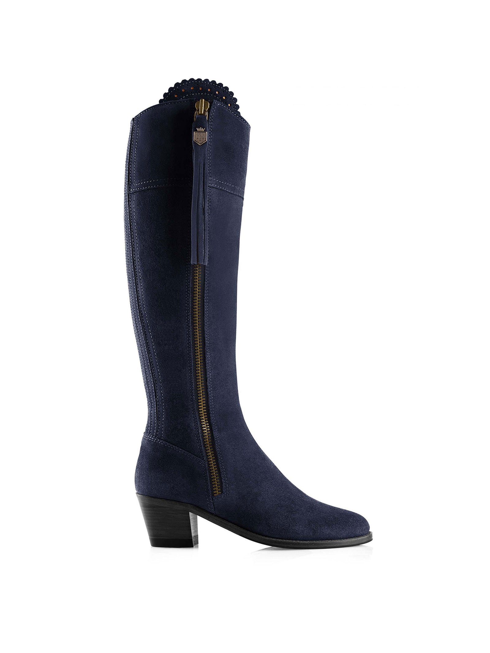 Heeled Regina Navy Blue Suede